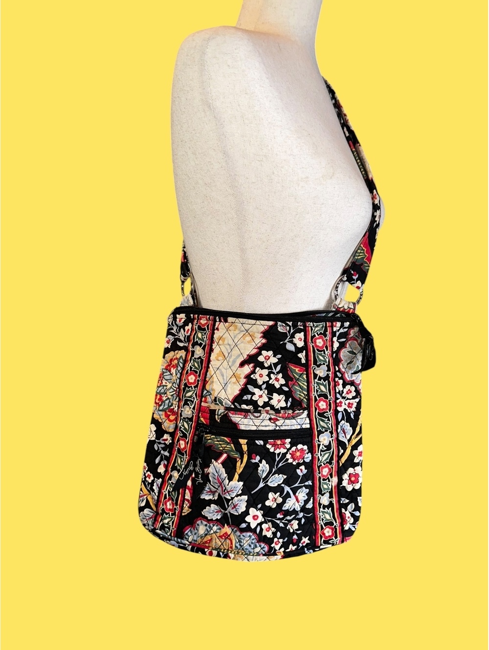 Vera Bradley Quilted Crossbody Bag with Floral Pattern